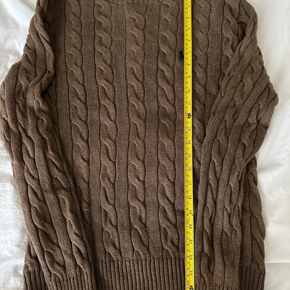Polo Ralph Lauren Brown Cable Knit Cotton Sweater Size S - Picture 3 of 6